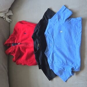 Set of 3 Ralph Lauren Polo tops, 2 tees And 1 zip all size 7